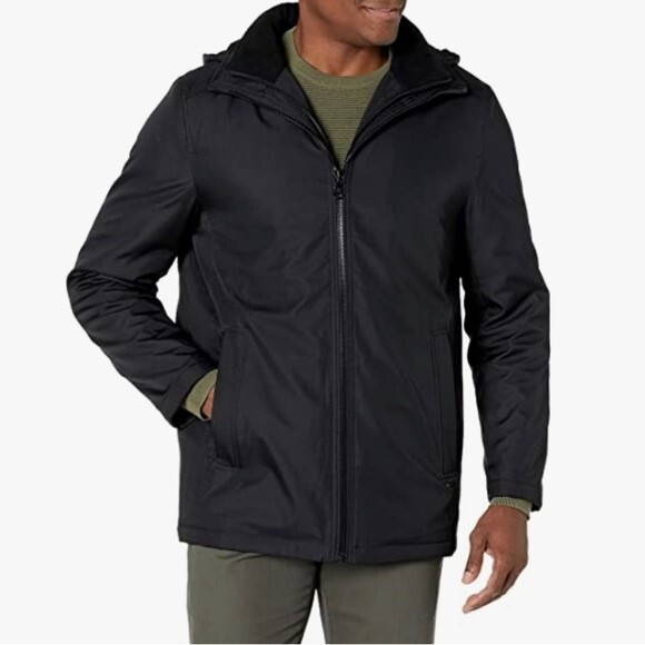 Calvin Klein Men's Rip Stop Water Wind Resistant Jacket with inner Fleece layer - Picture 12 of 12